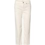 Weiße Unifarbene MAC Jeans Freizeithosen mit Knopf aus Baumwolle für Damen 