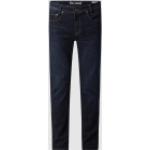 Dunkelblaue MAC Jeans Arne Slim Fit Jeans mit Nieten mit Reißverschluss aus Baumwollmischung für Herren 