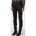 Reduzierte Schwarze Unifarbene MAC Jeans Röhrenhosen aus Kunstleder für Damen Größe XS Länge 32 