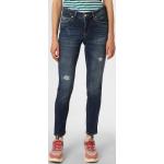 Reduzierte Blaue Unifarbene MAC Jeans Slim Fit Jeans aus Denim für Damen Größe XS Weite 34, Länge 32 