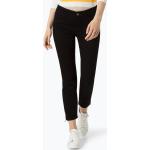 Schwarze Unifarbene MAC Jeans Slim Fit Jeans mit Reißverschluss aus Denim für Damen Größe XS Weite 34 