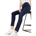 Blaue Bestickte MAC Jeans Dream Jeans mit Stickerei mit Reißverschluss aus Denim für Damen Größe L Weite 36 