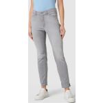 Hellgraue MAC Jeans Dream Summer Slim Fit Jeans mit Reißverschluss aus Baumwollmischung für Damen Größe XXL Weite 42 