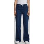 Blaue Loose Fit MAC Jeans 5-Pocket Jeans mit Reißverschluss aus Baumwollmischung für Damen Größe XS Weite 38, Länge 32 
