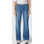 Hellblaue Loose Fit MAC Jeans Dream Straight Leg Jeans mit Reißverschluss aus Denim für Damen Größe XS Weite 42, Länge 32 