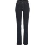 Blaue MAC Jeans Melanie Straight Leg Jeans mit Reißverschluss aus Denim für Damen Größe L 