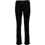 Schwarze MAC Jeans Melanie Straight Leg Jeans mit Reißverschluss aus Denim für Damen Größe L 