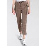 Beige Unifarbene Casual MAC Jeans Pyjamahosen mit Reißverschluss aus Baumwolle für Damen Größe L für den für den Herbst 