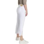 Weiße Bestickte MAC Jeans Slim Fit Jeans aus Denim für Damen Größe M Weite 42 
