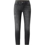 Reduzierte Dunkelgraue MAC Mode Dream Skinny Jeans mit Reißverschluss aus Baumwollmischung für Damen Größe L Weite 44, Länge 28 - versandkostenfrei 