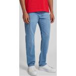 Hellblaue MAC Jeans Arne Slim Fit Jeans mit Reißverschluss aus Baumwollmischung für Herren Größe XXL Weite 32, Länge 30 