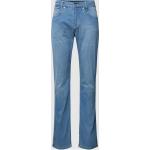 Hellblaue MAC Jeans Arne Slim Fit Jeans mit Reißverschluss aus Baumwollmischung für Herren Weite 36, Länge 32 