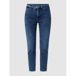 Reduzierte Blaue MAC Jeans Dream Slim Fit Jeans mit Reißverschluss aus Baumwollmischung für Damen Größe XS Weite 34 