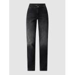 Reduzierte Schwarze MAC Jeans Dream Straight Leg Jeans aus Baumwollmischung für Damen Größe XS Weite 36, Länge 32 