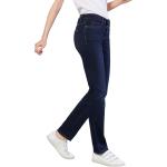 Blaue Bestickte MAC Jeans Dream Jeans mit Stickerei aus Kunstfaser für Damen Größe XS Weite 30 