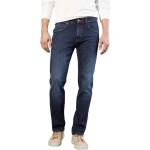 Dunkelblaue Bestickte MAC Jeans Arne Bio Slim Fit Jeans mit Reißverschluss aus Denim für Herren Größe XXL Weite 30 