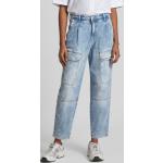 Hellblaue Loose Fit MAC Jeans Tapered Jeans aus Baumwollmischung für Damen Größe S 