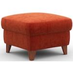 Rote Machalke Manolito Sitzhocker aus Leder Breite 50-100cm, Höhe 0-50cm, Tiefe 50-100cm 
