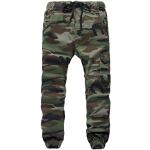 Armeegrüne Camouflage Streetwear Kindercargohosen aus Baumwolle für Jungen Größe 158 
