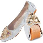 Silberne High Heels & Stiletto-Pumps atmungsaktiv für Damen Größe 40,5 zur Hochzeit 
