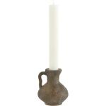 Graue Rustikale Madam Stoltz Kerzenständer & Kerzenhalter aus Steingut 