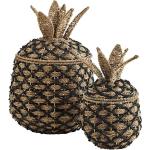 Madam Stoltz - Seagrass pineapple baskets with lid - Nature