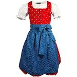 Rote Maddox Kinderfestkleider für Mädchen Größe 104 3-teilig 