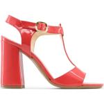 Reduzierte Rote Lack-Optik Made in Italia High Heels & Stiletto-Pumps mit Riemchen aus Leder für Damen Größe 40 mit Absatzhöhe über 9cm für den für den Frühling 