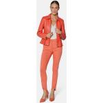 Orange Madeleine Mini Kurze Lederjacken mit Orangenmotiv aus Leder für Damen Größe XS 