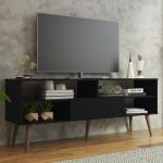 Schwarze Moderne TV Schränke & Fernsehschränke aus Holz 65”- 69” Breite 0-50cm, Höhe 100-150cm 