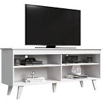 Reduzierte Weiße TV Schränke & Fernsehschränke aus Holz 55”- 59” Breite 100-150cm, Höhe 100-150cm, Tiefe 0-50cm 