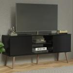 Schwarze Moderne TV Schränke & Fernsehschränke aus Holz 55”- 59” Breite 0-50cm, Höhe 100-150cm 