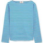 Blaue Langärmelige Mads Norgaard T-Shirts aus Seide für Damen Größe 3 XL 