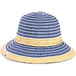 Reduzierte Dunkelblaue Schlapphüte mit Meer-Motiv aus Stroh für Damen Einheitsgröße für den für den Sommer 