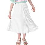 Weiße Midi A Linien Kinderröcke aus Chiffon für Mädchen für den für den Frühling 