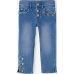 Blaue Bestickte Vertbaudet Capri-Jeans für Kinder aus Baumwolle für Mädchen 