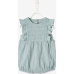 Mintgrüne Ärmellose Vertbaudet Kinderkleider mit Volants aus Baumwolle für Mädchen Größe 80 für den für den Sommer 