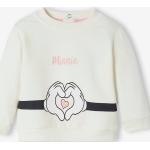 Beige Minnie Mouse Entenhausen Kindersweatshirts mit Maus-Motiv mit Glitzer aus Baumwolle für Babys Größe 68 