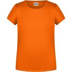 Orange James & Nicholson Kinder T-Shirts für Mädchen 