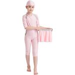 Rosa Sportbadeanzüge & Schwimmanzüge für Kinder mit Rüschen aus Polyamid für Mädchen 3-teilig 