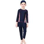 Reduzierte Marineblaue Sportbadeanzüge & Schwimmanzüge für Kinder mit Rüschen aus Polyamid für Mädchen 3-teilig 