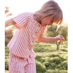 Reduzierte Rote Kurzärmelige Vertbaudet Nachhaltige Kinderkurzarmblusen mit Knopf aus Baumwolle für Mädchen Größe 158 