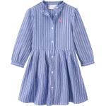 Dunkelblaue Topolino Bio Nachhaltige Kinderblusenkleider & Kinderhemdkleider für Mädchen Größe 134 