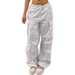 Weiße Baggy-Pants & Baggy-Hosen mit Knopf maschinenwaschbar für Damen Größe L 