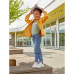 Gelbe Vertbaudet Kindercordjacken mit Glitzer aus Baumwolle für Mädchen Größe 134 