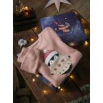 Peachfarbene Bestickte Vertbaudet Kinderweihnachtspullover mit Pinguinmotiv aus Polyester für Mädchen Größe 98 