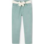 Smaragdgrüne Vertbaudet Kinderhosen mit Nieten mit Reißverschluss aus Baumwolle für Mädchen Größe 110 
