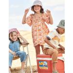 Pinke Blumenmuster Vertbaudet Blumenkleider für Kinder & Blümchenkleider für Kinder aus Baumwolle Größe 86 