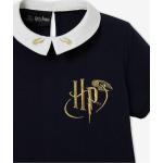 Mitternachtsblaue Kurzärmelige Harry Potter Kinderkleider mit Knopf aus Baumwolle für Mädchen Größe 110 