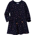 Dunkelblaue Bestickte Topolino Bio Nachhaltige Kinderfestkleider aus Kunstleder für Mädchen Größe 116 